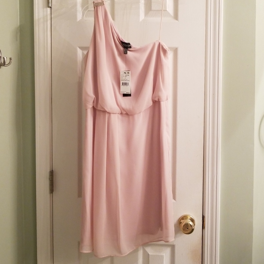 Adrianna Papell Darling Pale Pink Formal Dress